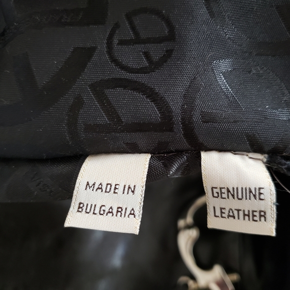 FRANCESCO BIASIA LARGE BLACK LEATHER SATCHEL - Picture 6 of 8